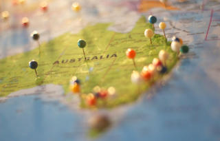 Map of Australia stock photo
